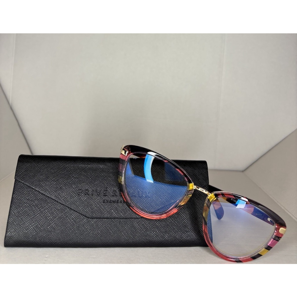 Prive Revaux The Claudia Blue Light Reading Glasses SangriaRed Tort 0.5 Strength